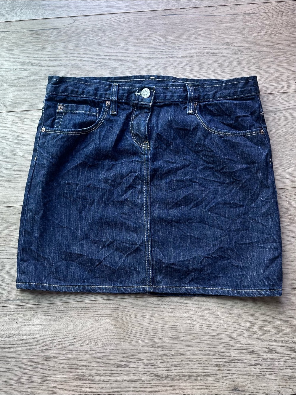 J.Crew Dark‎ Wash Denim Mini Skirt Size 29 Made in USA 100% Cotton